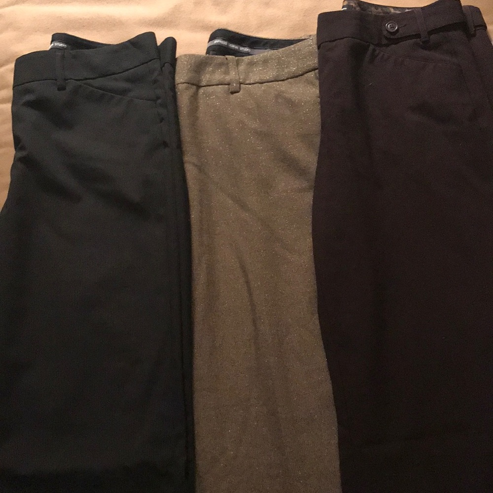 Three pairs of Express Editor Dress pants size 2